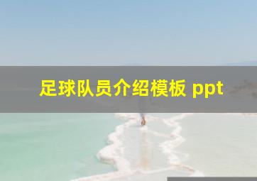 足球队员介绍模板 ppt